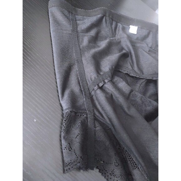 Maidenform Shapewear Girdle Women's L Black French High Cut Lace Back Flap - Picture 11 of 12